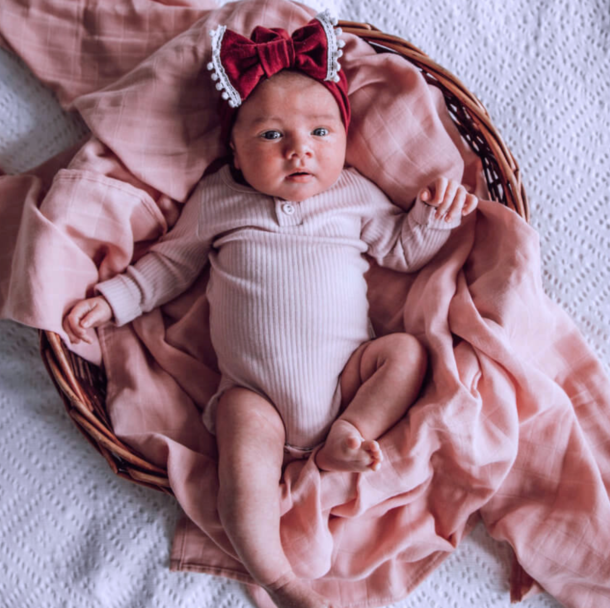 Musk Pink Organic Muslin Wrap