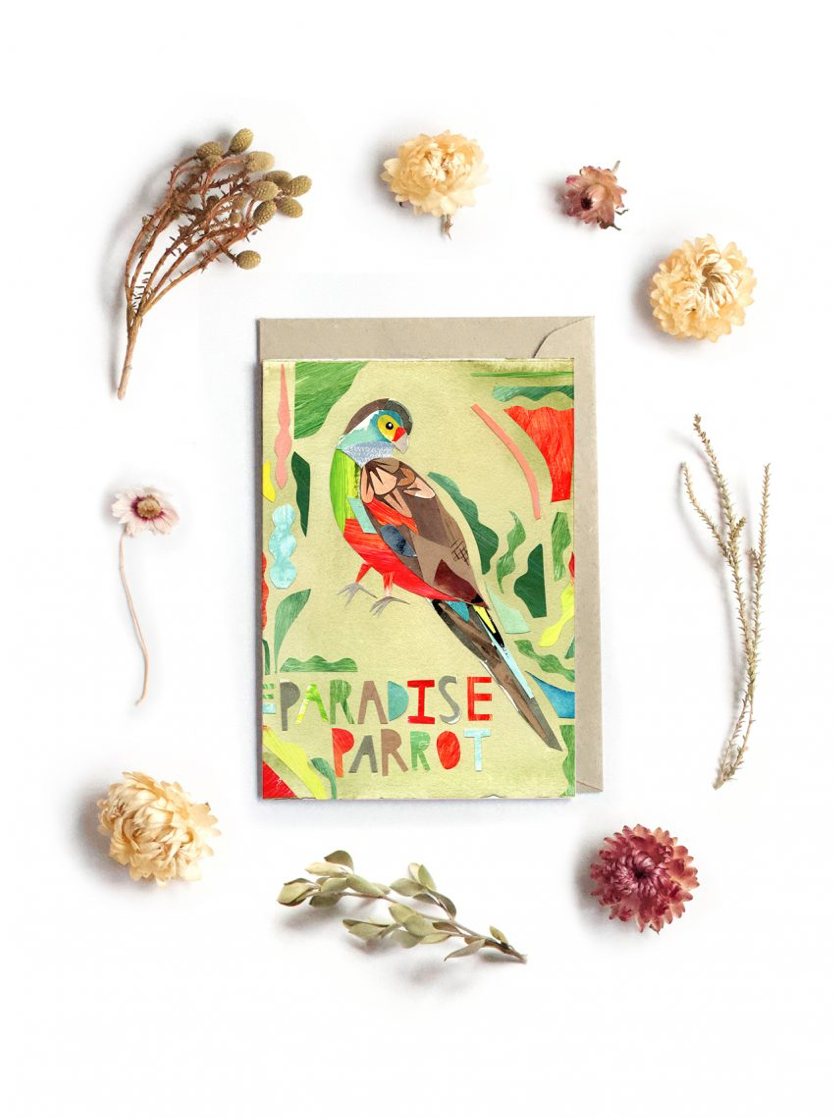 Paradise Parrot Card