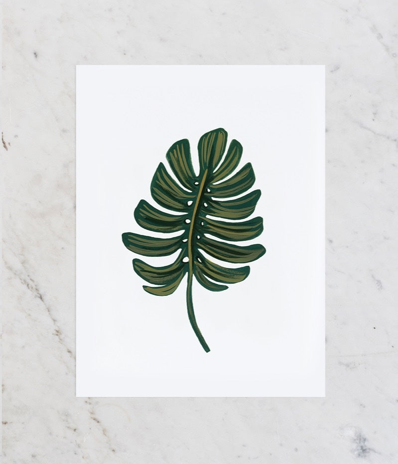 Monstera Leaf Print
