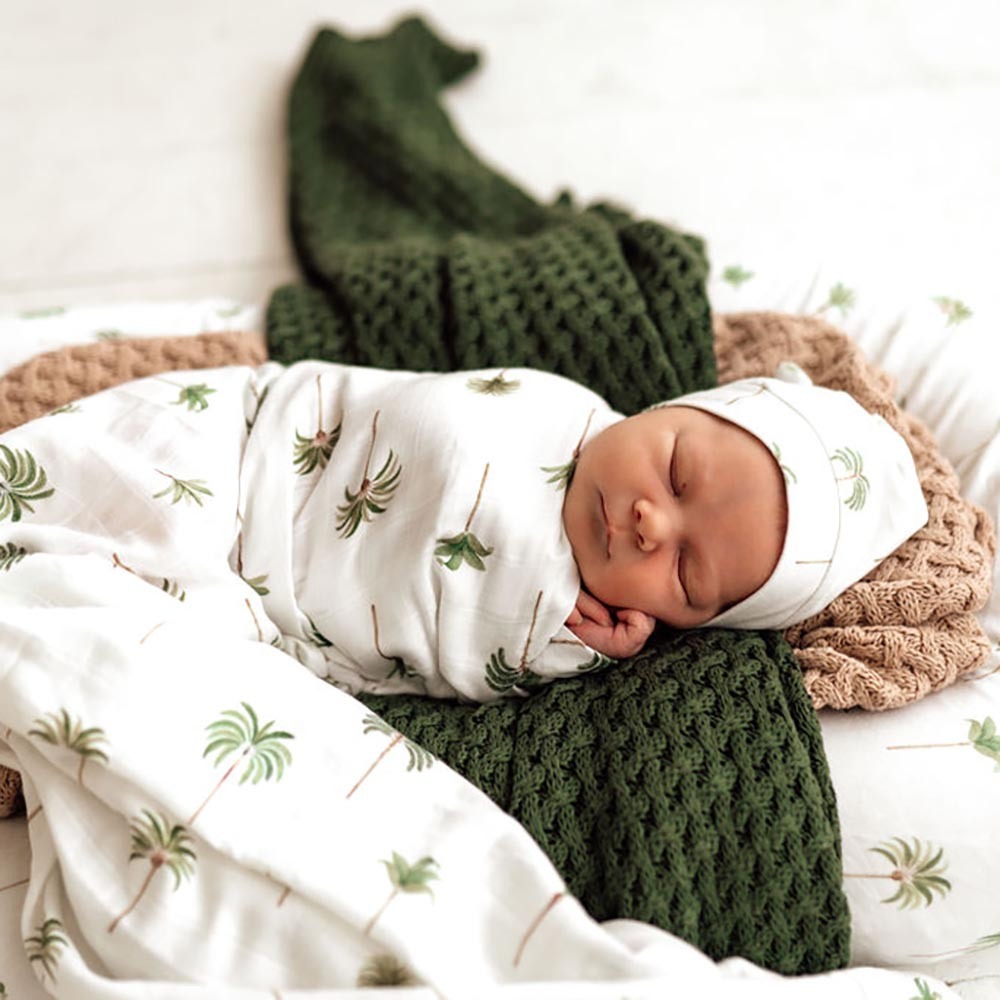 Green Palms Muslin Wrap