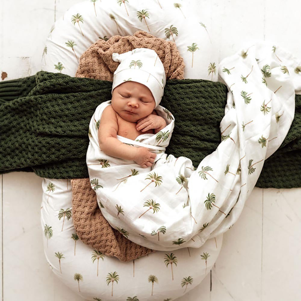 Green Palms Muslin Wrap
