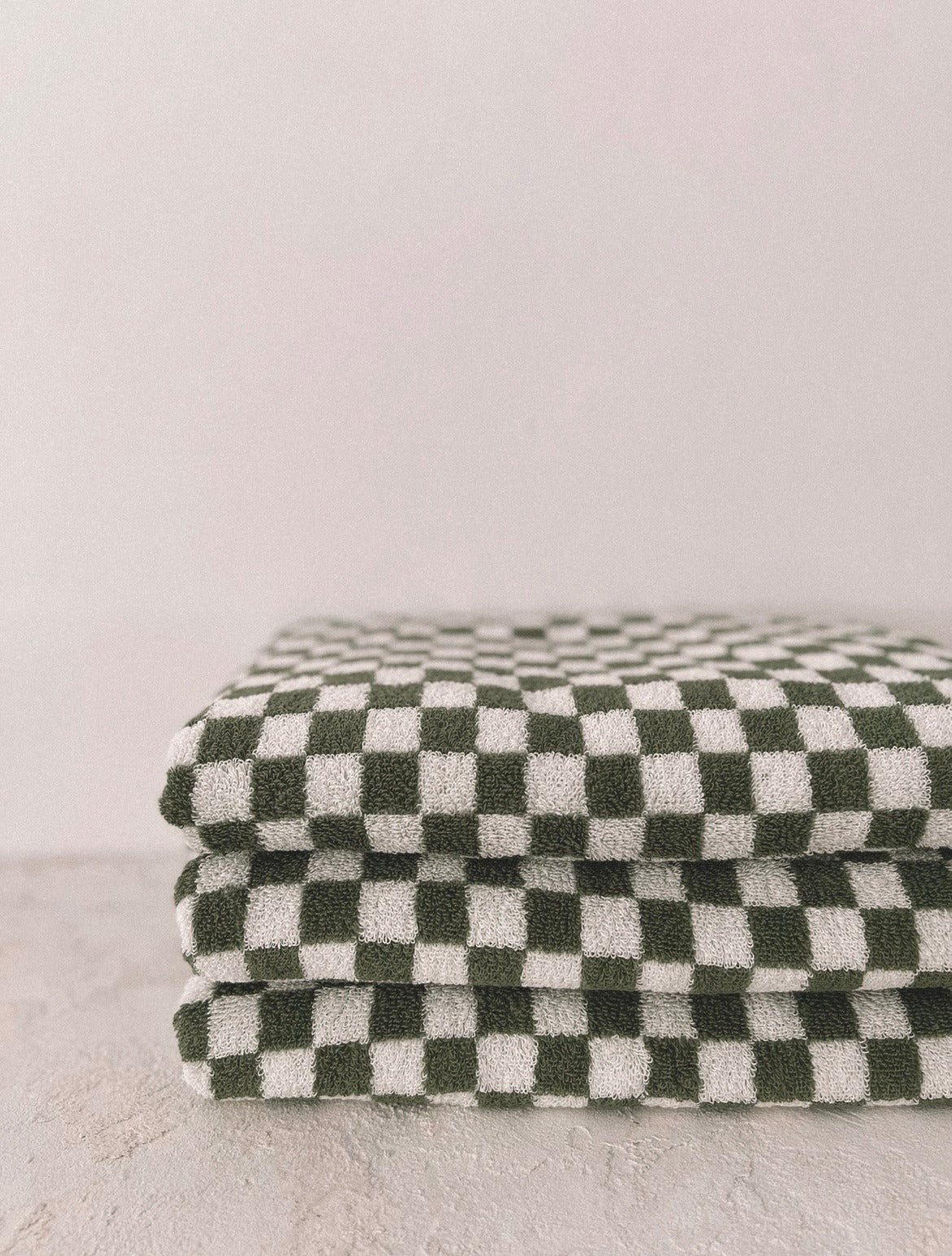 Checker Towel Olive