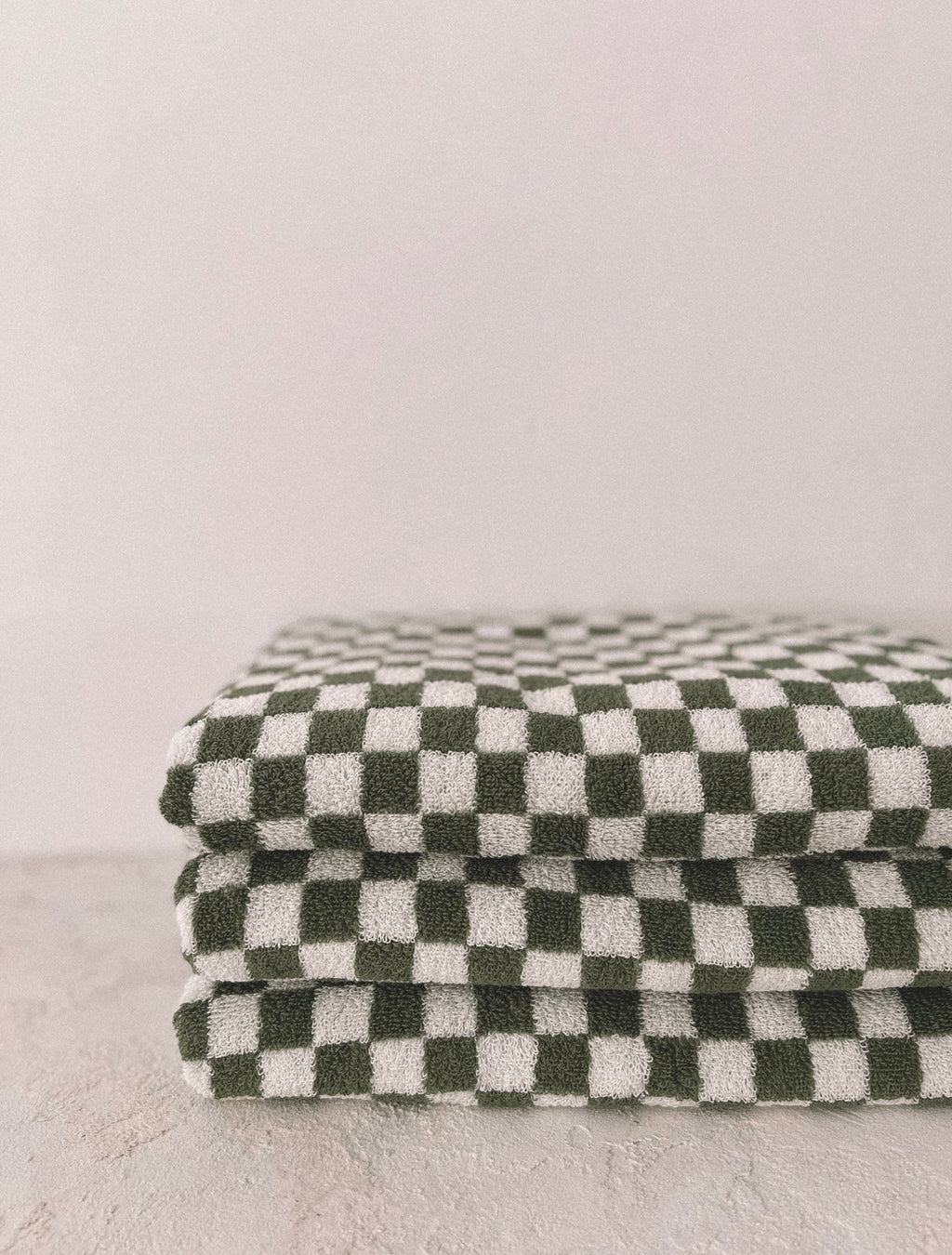 Checker Towel Olive