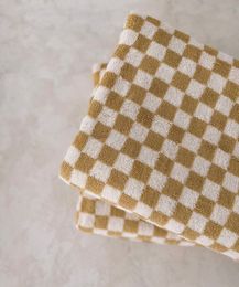 Checker Towel  Mustard