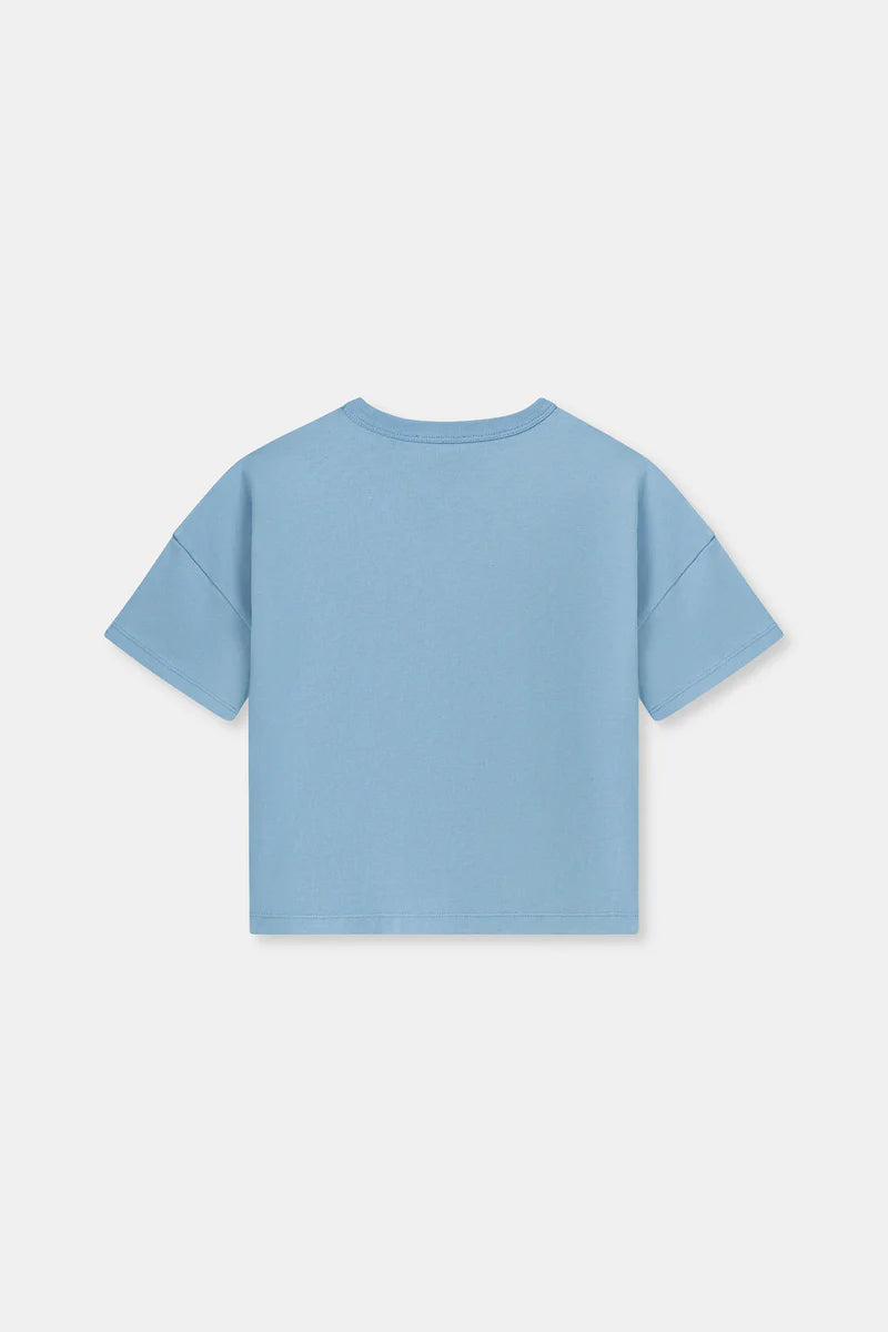 Kids Established Tee Cornflour Blue