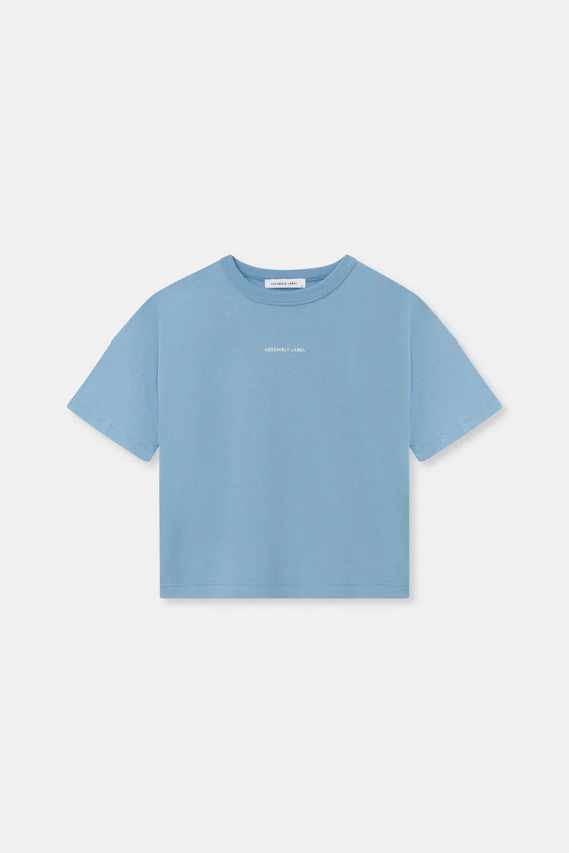Kids Established Tee Cornflour Blue