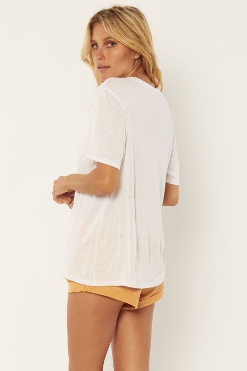 Lany SS Knit Top White
