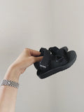 Kids Olympia Velcro Sandal Black