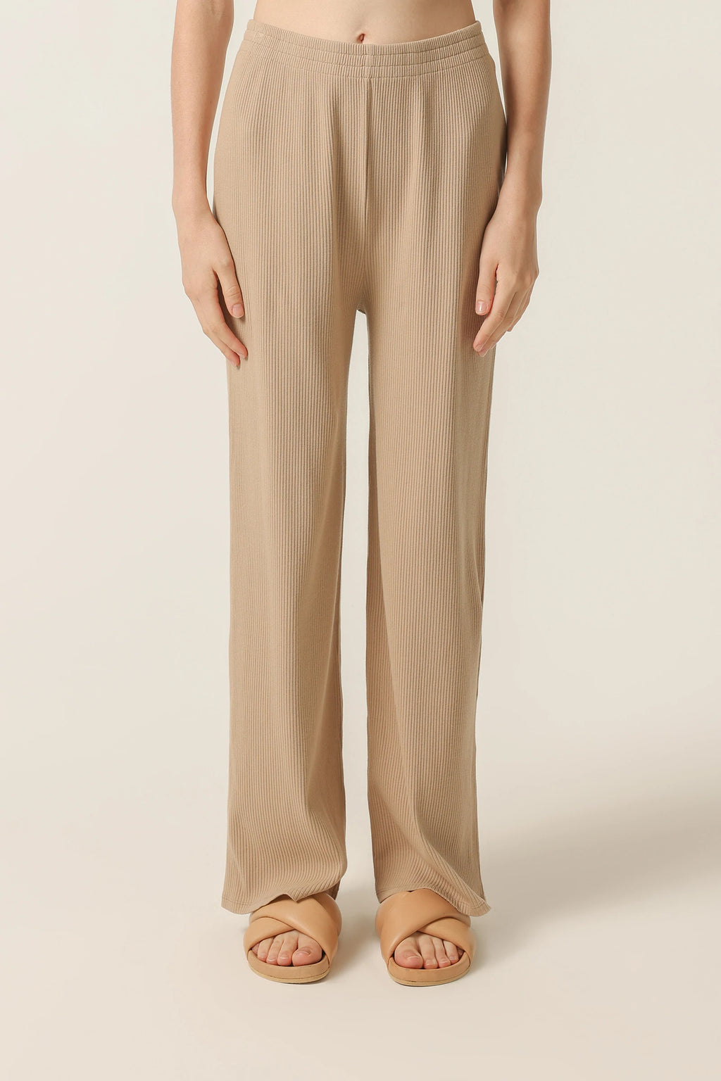 Lounge Ribbed Pant Sepia