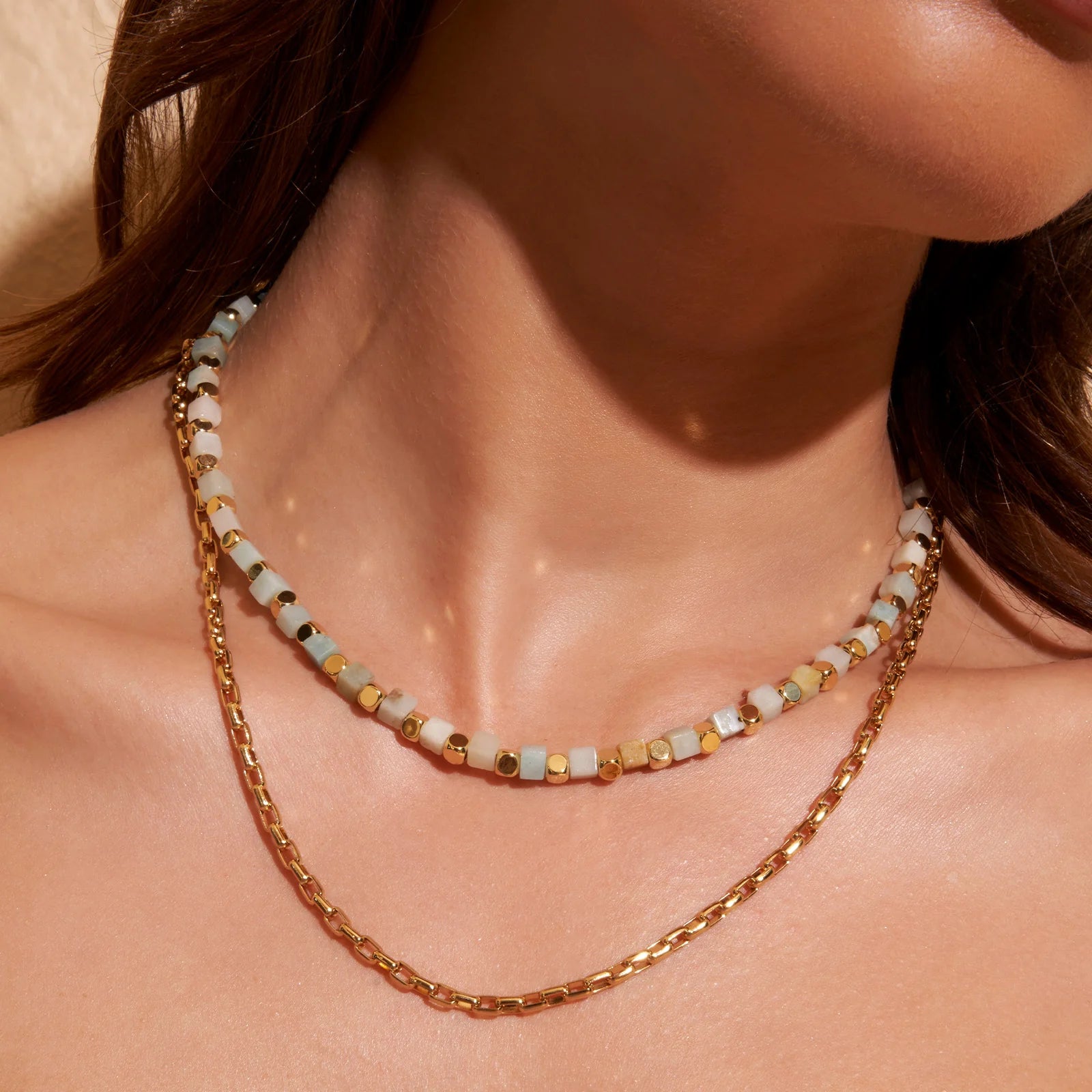 Lyla Gemstone Necklace Amazonite