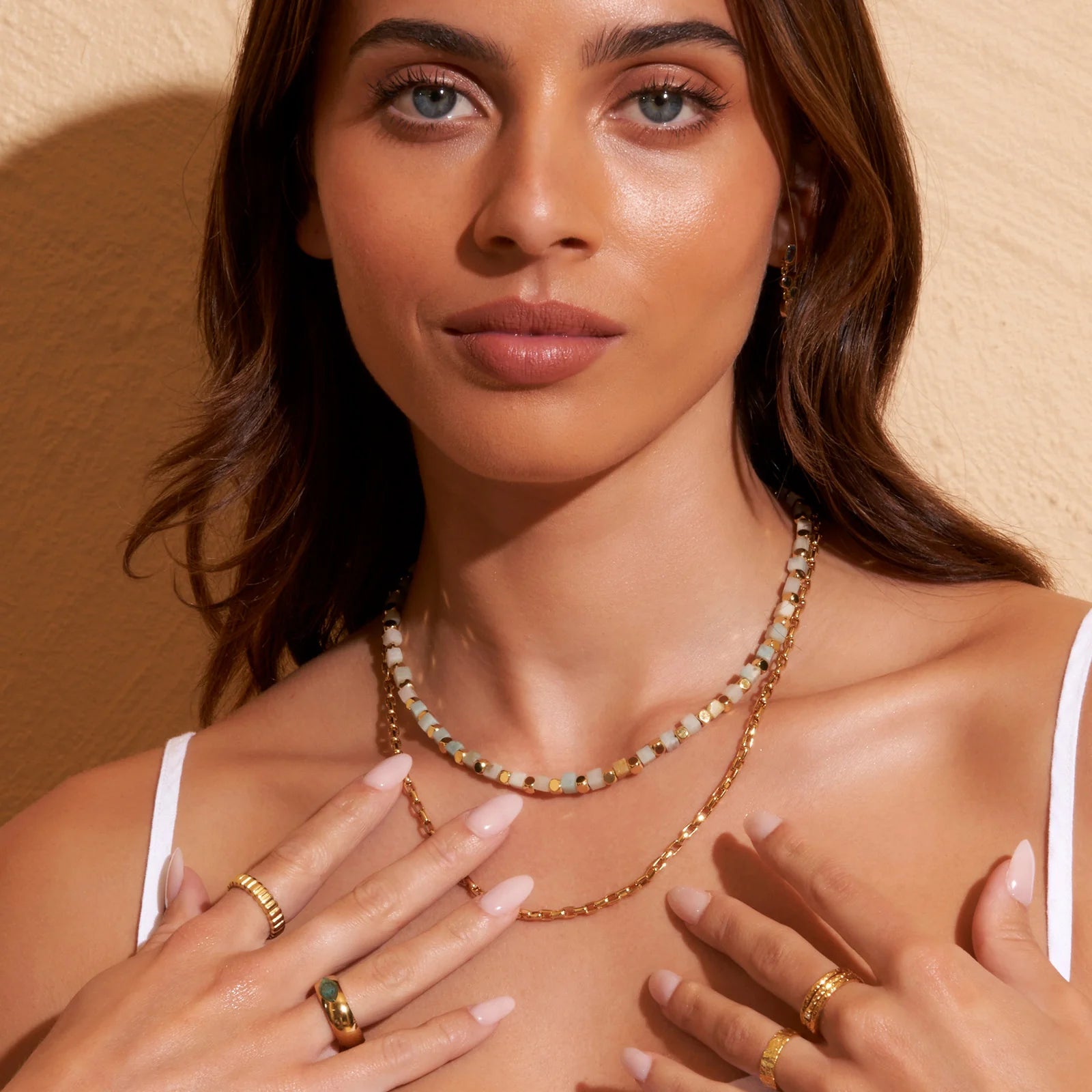 Lyla Gemstone Necklace Amazonite